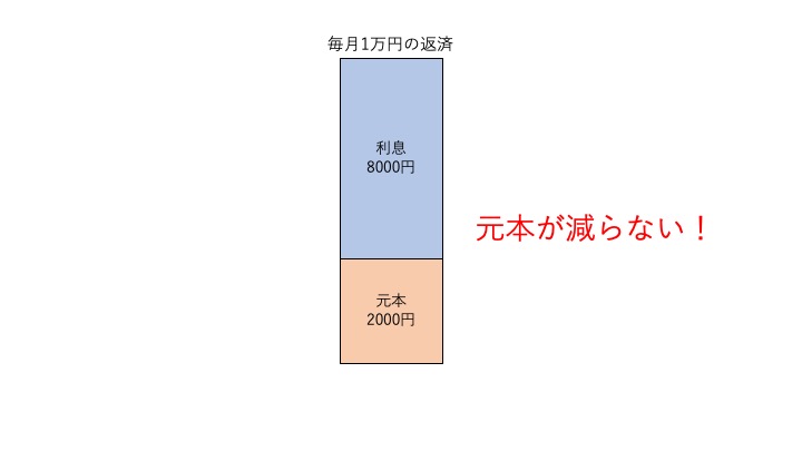 なかなか元本が減らない
