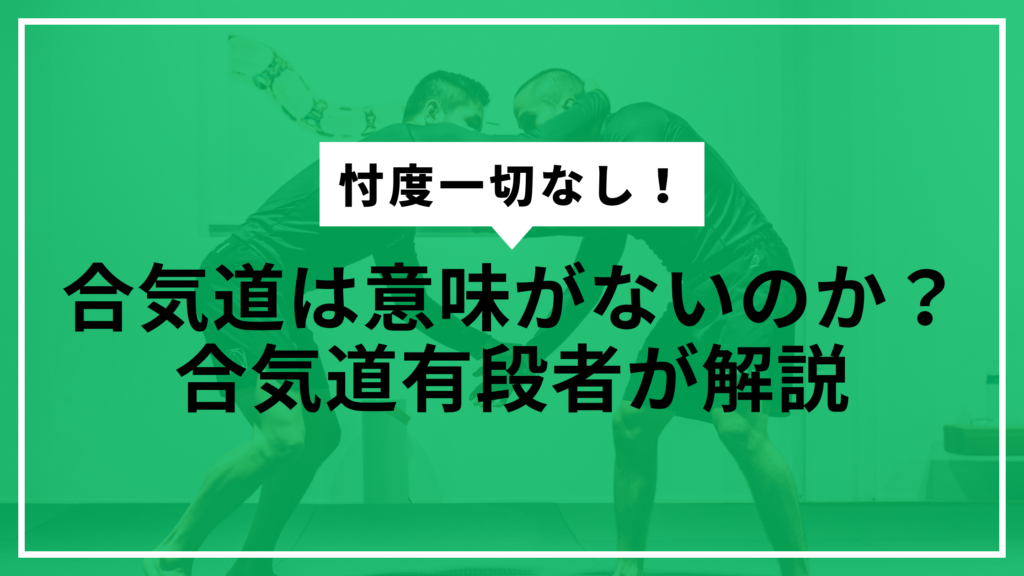 合気道意味ないのかサムネ