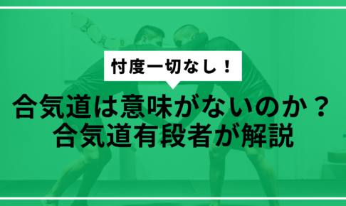 合気道意味ないのかサムネ